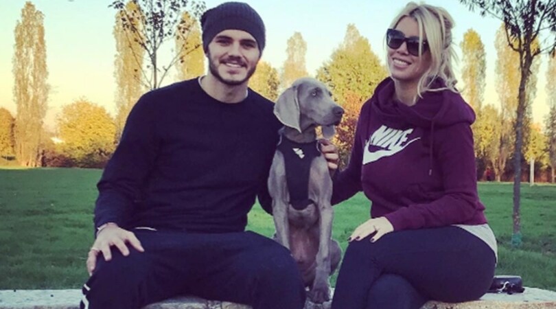 Derby di Milano, Icardi allenta la tensione portando il cane a San Siro