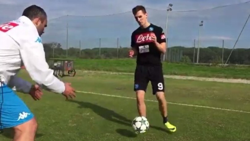 Napoli, Milik torna a lavorare con il pallone
