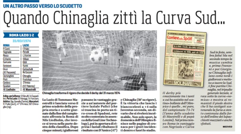Quando Chinaglia zittì la Curva Sud