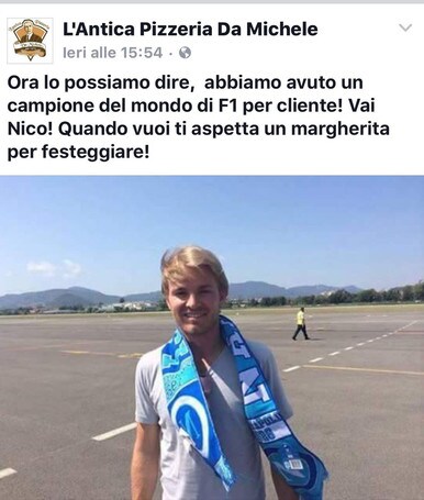 Rosberg il "napoletano": una pizza da campione