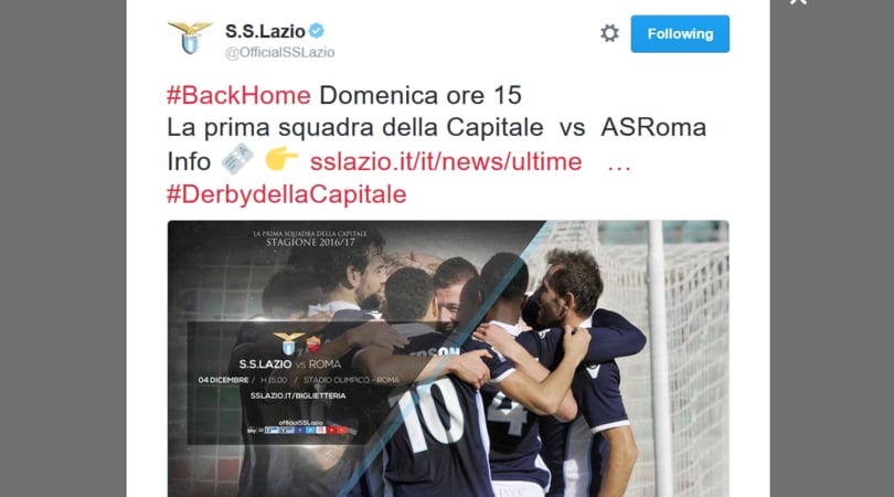 «La prima squadra della Capitale vs As Roma». Il derby è già cominciato