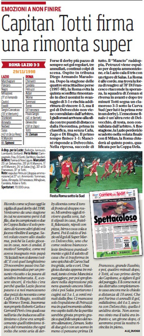 Capitan Totti firma una rimonta super