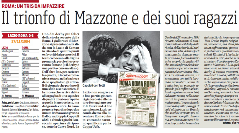 Il trionfo di Mazzone e dei suoi ragazzi