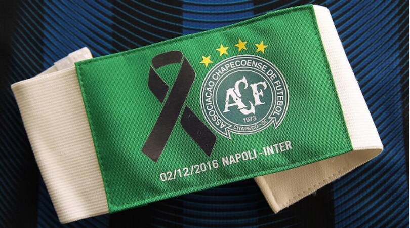Inter: col Napoli fascia speciale per ricordare la Chapecoense