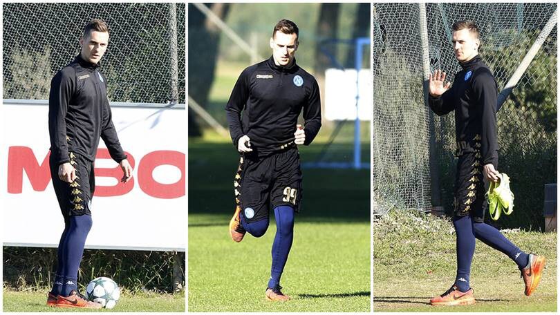 Il Napoli prepara la sfida col Benfica: differenziato per Milik