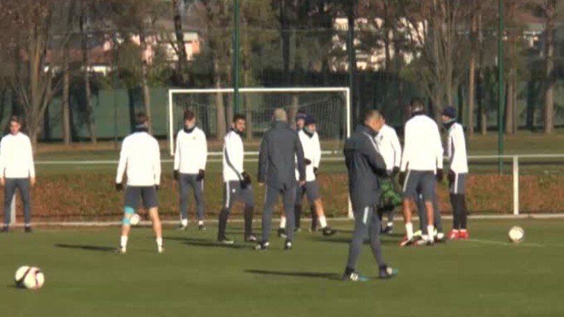 Inter-Sparta Praga: l'allenamento dei nerazzurri