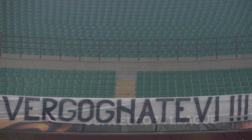 Inter, «Vergognatevi»: Curva Nord vuota contro lo Sparta Praga