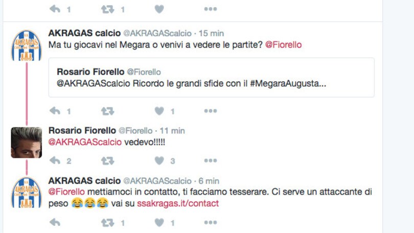 Lega Pro, l'Akragas vuole Fiorello: «Ci serve un attaccante»