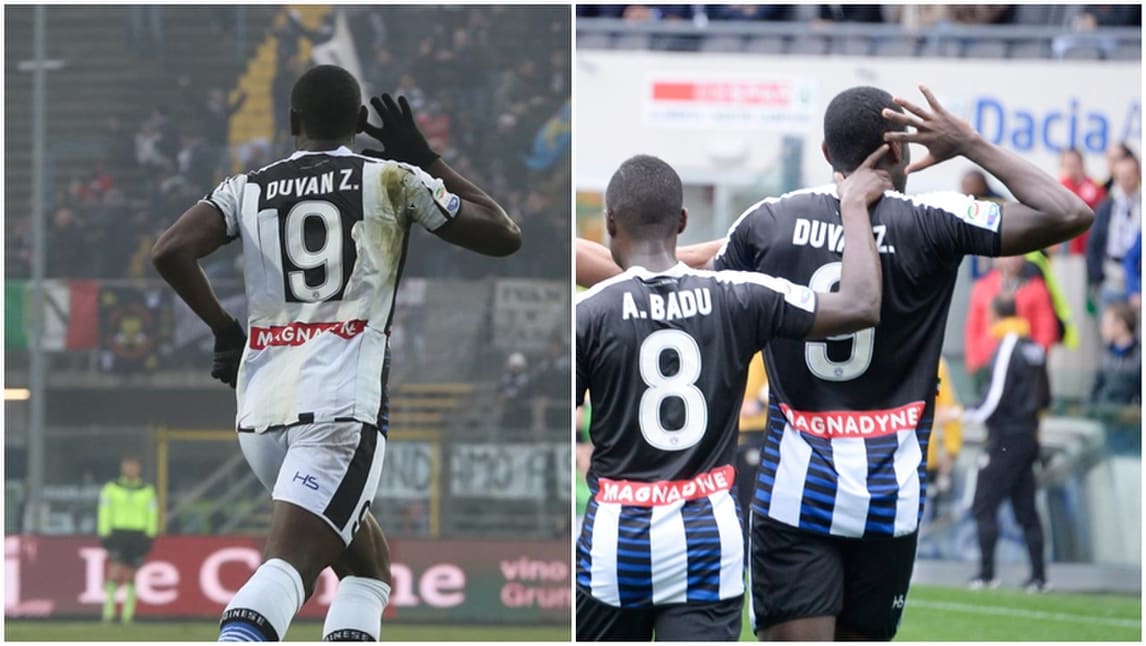 Maglia troppo scura dietro? L'Udinese "risolve" col nastro adesivo