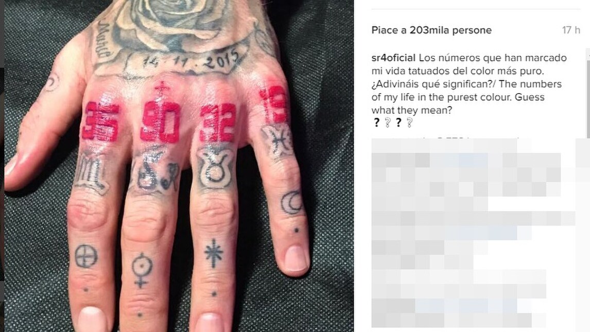 Sergio Ramos, il nuovo tatuaggio è perfetto: 90+