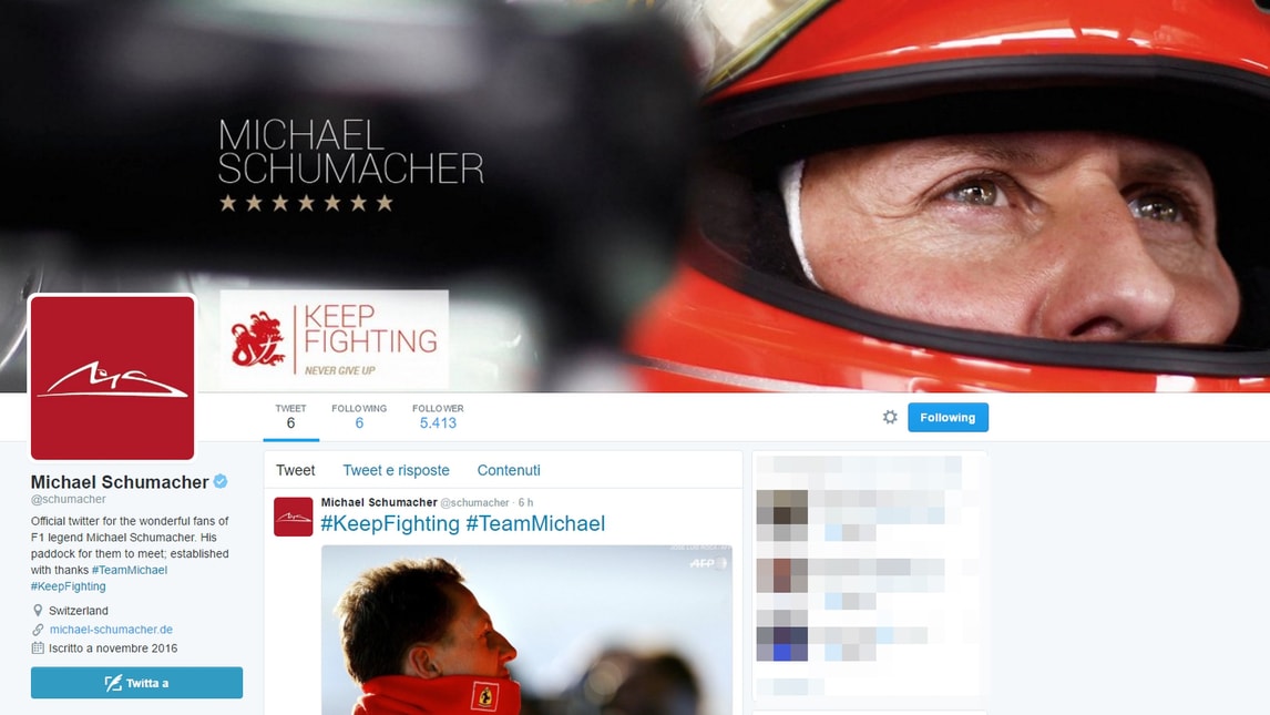 F1, Schumacher sbarca su Twitter: l'account gestito dalla manager