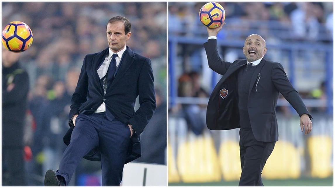 Juventus-Roma, Allegri vs Spalletti: Max fa più punti, Luciano trova più gol