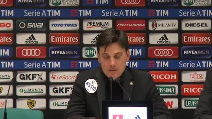 Montella: "Arrabbiati per l'ultima azione"