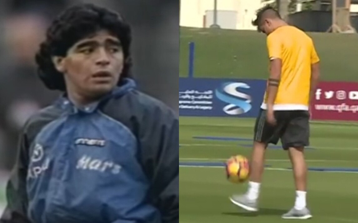 Juve, Dybala imita Maradona a Doha