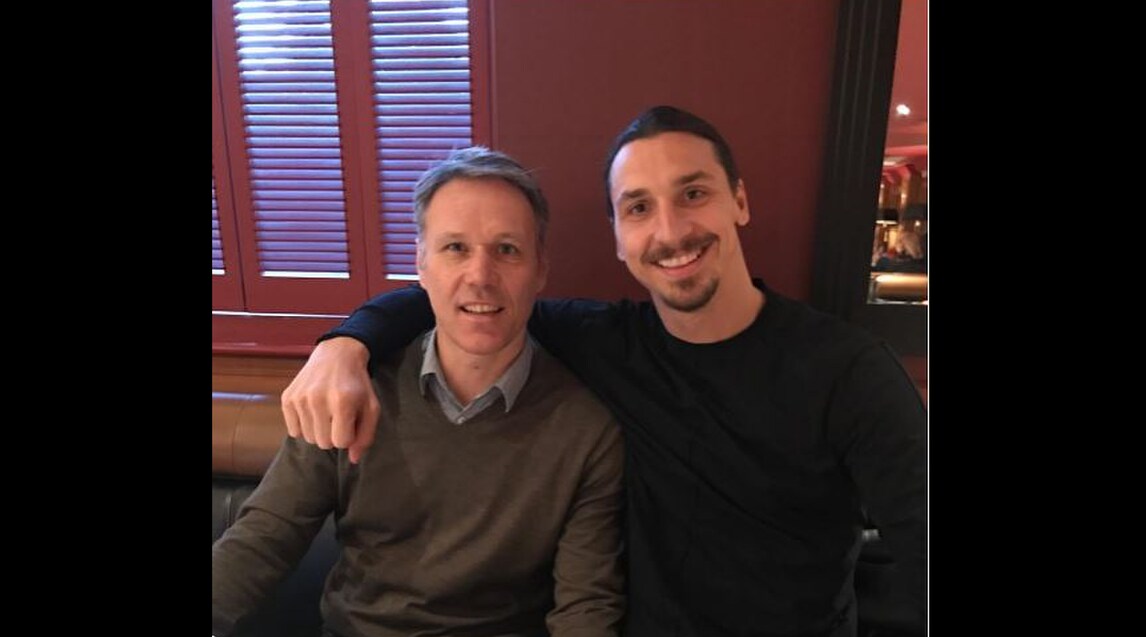 Ibrahimovic e Van Basten, l'abbraccio che spopola sul web