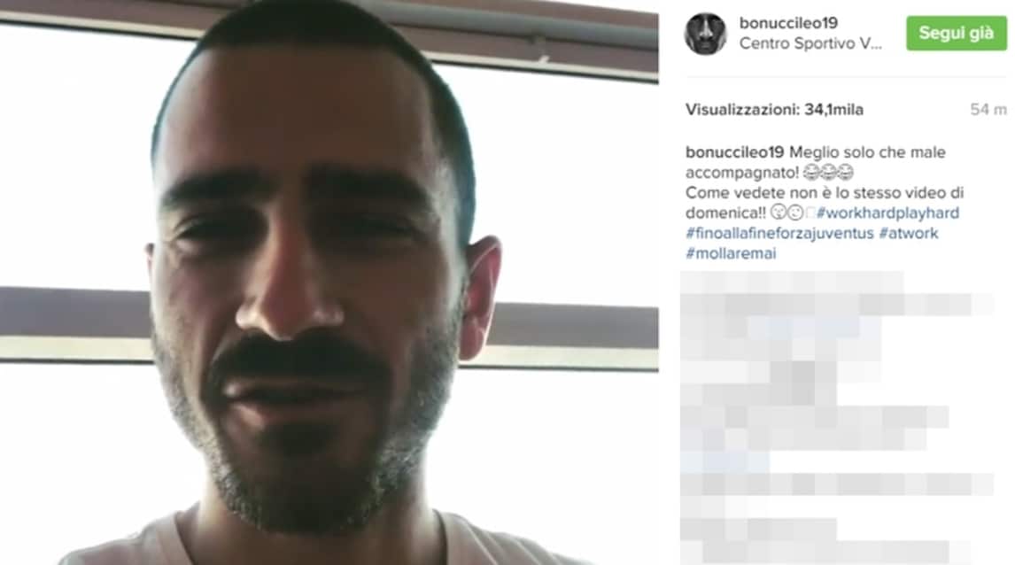 Juventus, Bonucci fa il "guerriero" a Vinovo