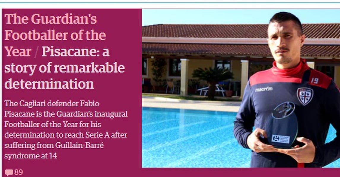 Il Guardian incorona Pisacane giocatore dell'anno