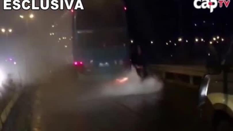 Reggina, a fuoco il bus della squadra