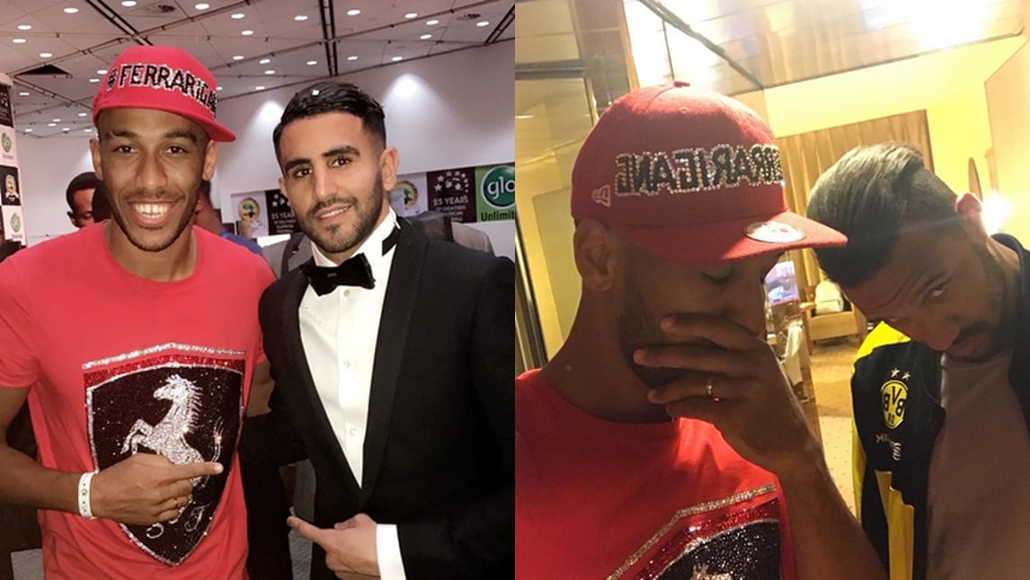 Bagaglio smarrito: Aubameyang in tuta alla cerimonia