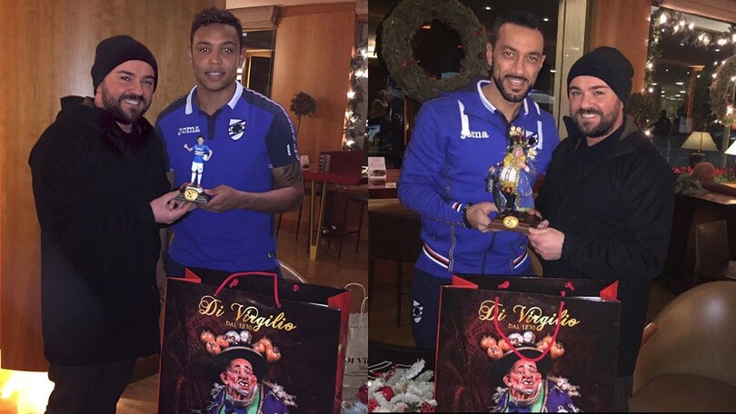 Sampdoria, l'omaggio napoletano a Muriel e Quagliarella