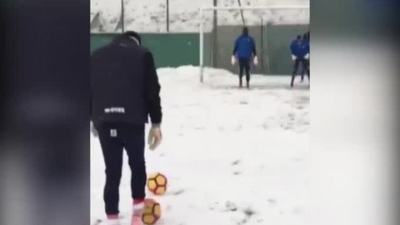Pescara-Fiorentina rinviata per neve: Bizzarri si allena