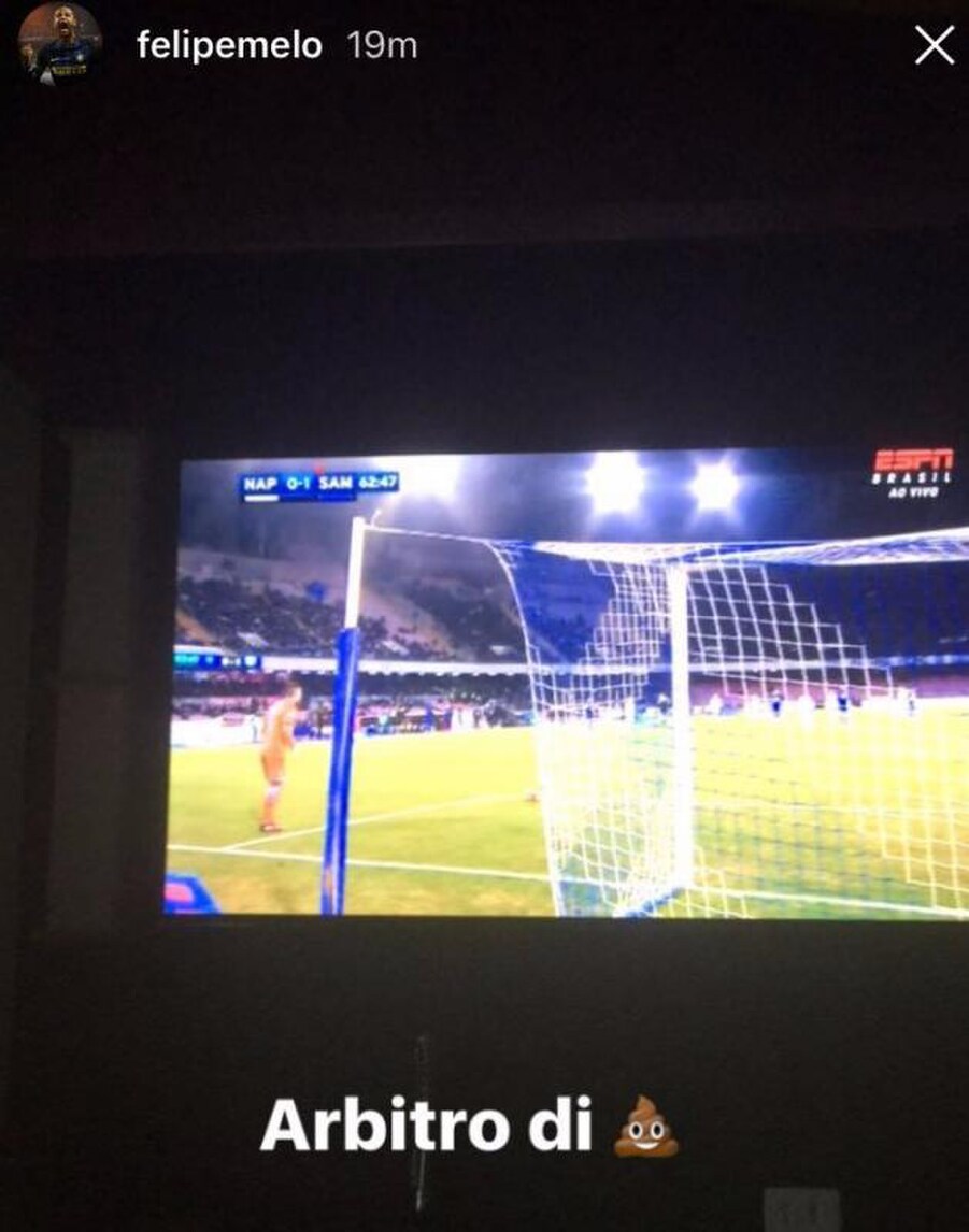 Felipe Melo si fa subito riconoscere: «Arbitro di m...»