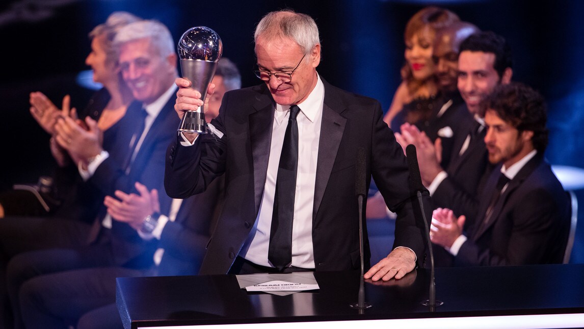 Fifa World Player, emozione Ranieri: è il miglior allenatore
