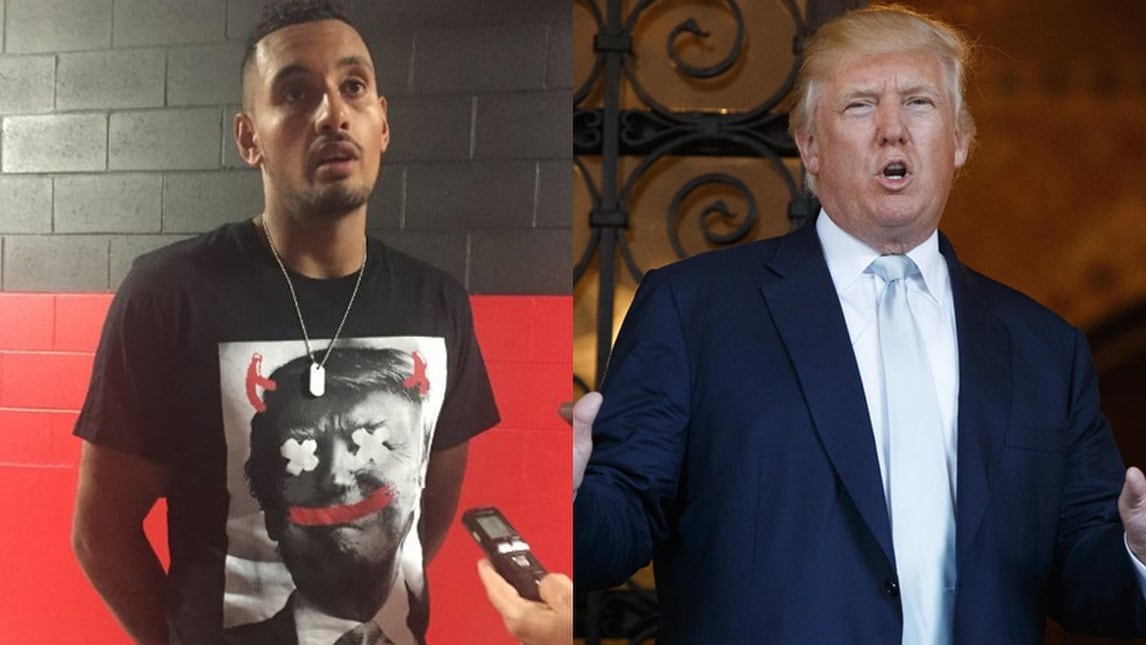 L'ultima di Kyrgios? Trump con le corna