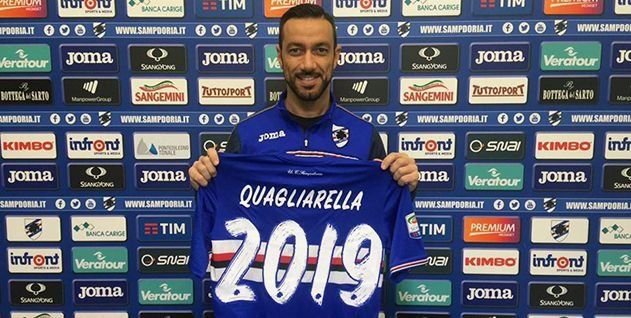 Sampdoria, ufficiale il rinnovo di Quagliarella