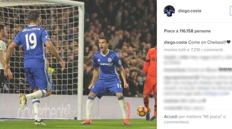 Diego Costa spezza l'ascia di guerra: «Come on Chelsea!»