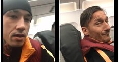 Nainggolan prende in giro Totti sull'aereo