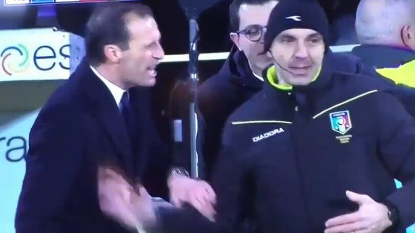 Fiorentina-Juventus, Allegri è una furia con il quarto uomo