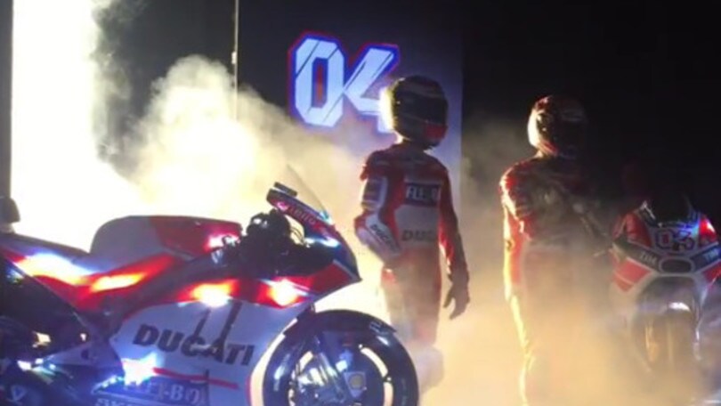 MotoGp: Lorenzo e Dovizioso presentano la nuova Ducati