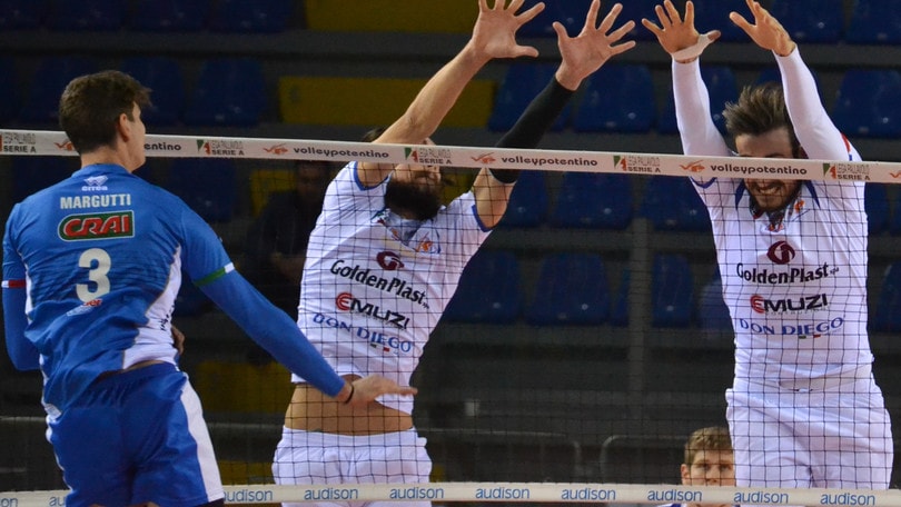 Volley: A2 Maschile Girone Bianco, Potenza Picena si impone sul Club Italia