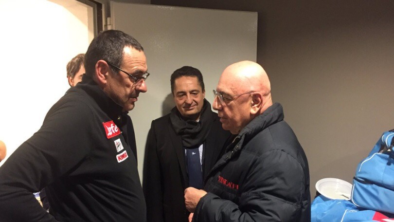 Terzo tempo a San Siro: Galliani si complimenta con Sarri