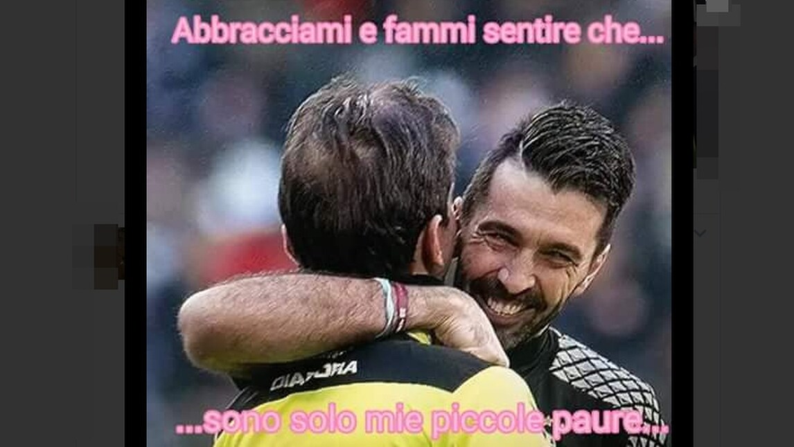 Buffon, Tagliavento e l'abbraccio di fine partita: polemiche sui social