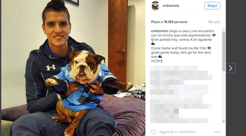 Lamela, addio all'amato cane Simba