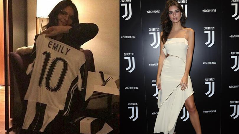 Emily Ratajkowski, passione Juventus. Ecco la maglia numero 10