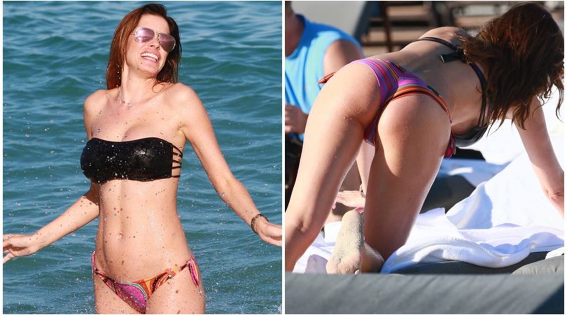 Aida Yespica si rilassa a Miami giocando a racchettoni