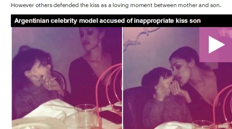 Bacio al figlio, la stampa inglese attacca Belen