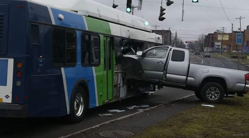 Toyota Tacoma VS Bus: ha la meglio il pick-up