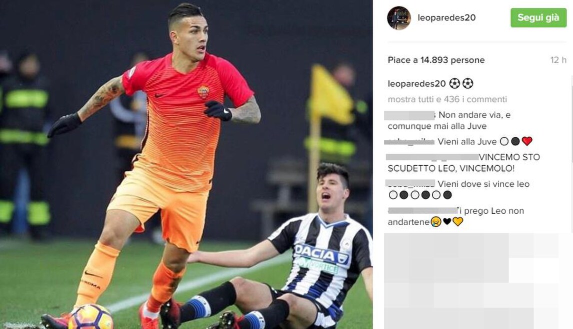 Calciomercato, Paredes-Juventus, nessun'offerta. Ma a Roma è già bufera