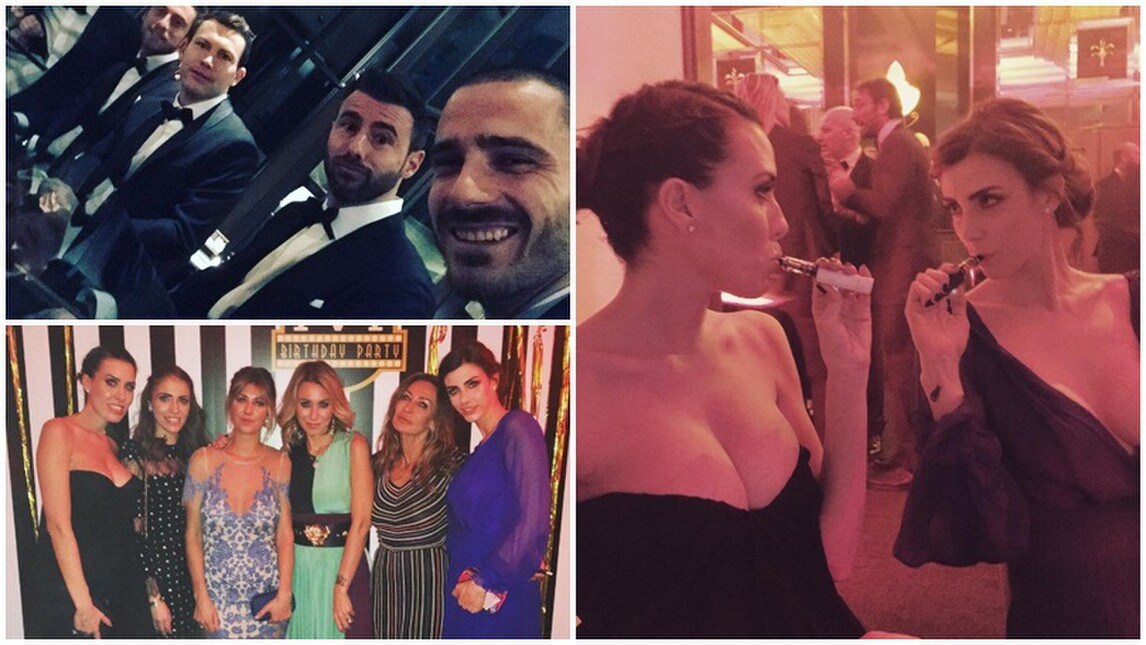 Juventus, giocatori e wags alla festa di Alessandro Martorana