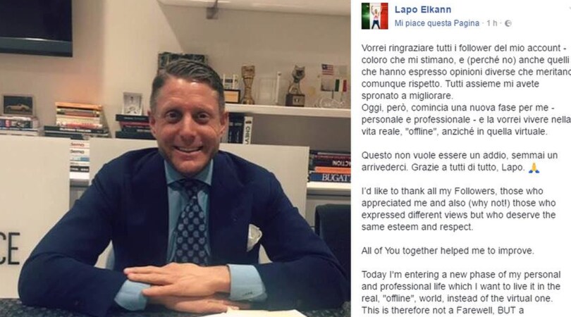 Lapo Elkann lascia i social: «Grazie a tutti»
