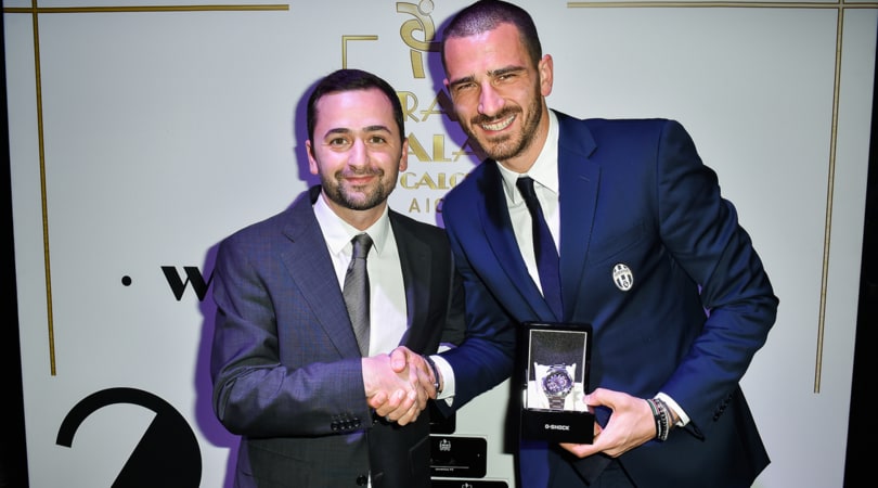 Giorgio Chiellini, Leonardo Bonucci e Radja Nainggolan premiati da G-Shock