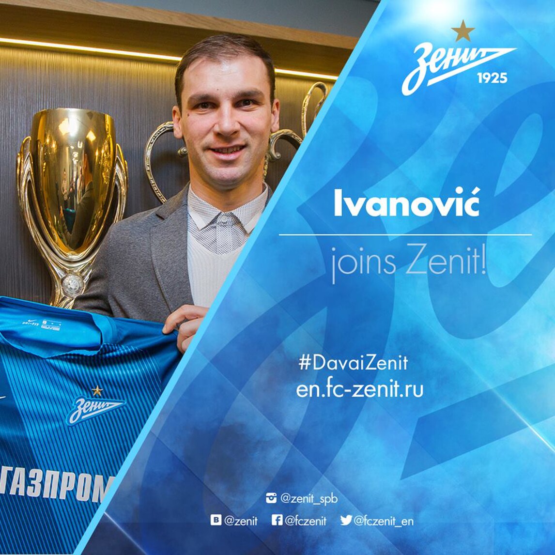Calciomercato, ufficiale Ivanovic allo Zenit