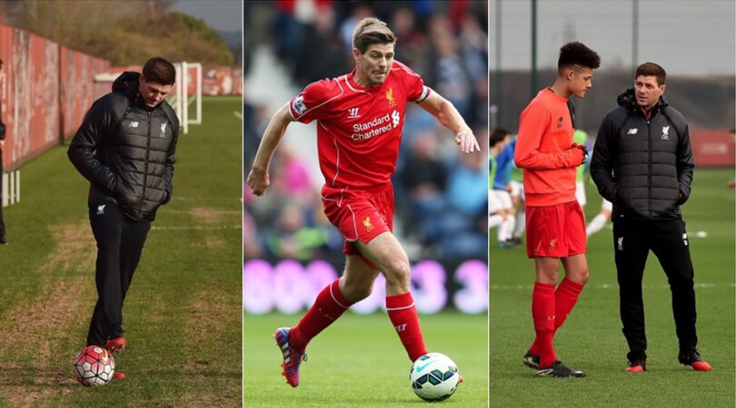 Il primo giorno da allenatore di Steven Gerrard