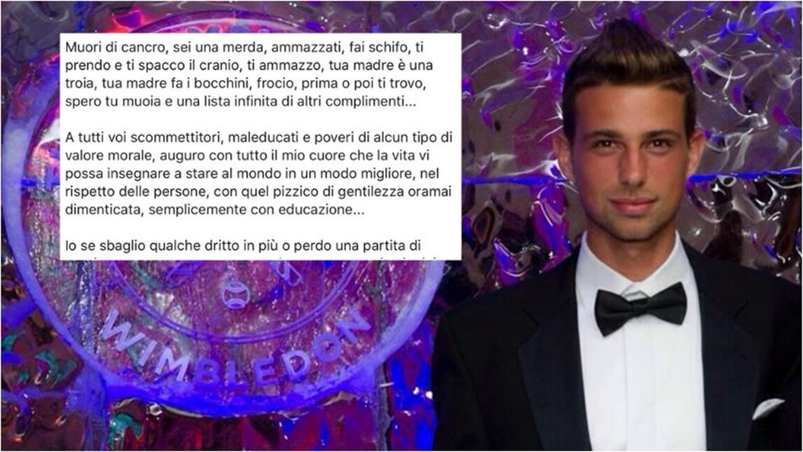 Tennis, insulti social a Napolitano per aver perso: «Muori. Sei una m....»