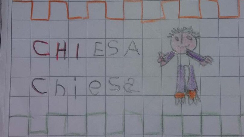 «Disegnate una chiesa». E il bimbo disegna l'attaccante della Fiorentina