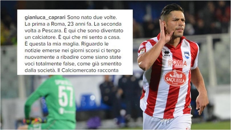 Caprari, sfogo calciomercato: «Storie false. Pescara casa mia»